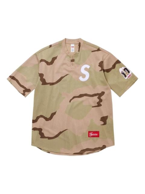 Supreme Supreme SS26 Paris Shop S Logo Baseball Henley 'Desert Camo' SUP-SS26-344-CMO