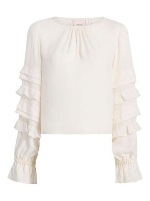 Cinq à Sept tiered-ruffle blouse