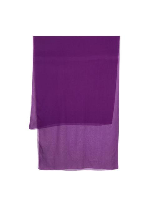 Max Mara finished edge silk scarf
