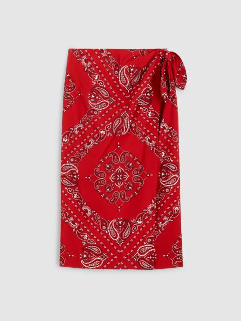 Madewell Midi Wrap Skirt in Poplin