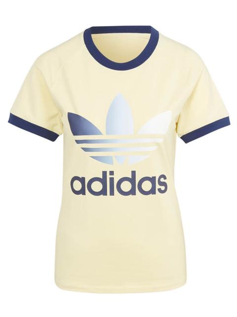 adidas (WMNS) adidas Originals Gradient Trefoil Cali T-Shirt 'Yellow Black' IR6036