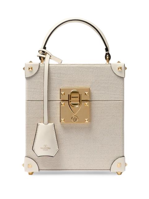 Valentino Perfume Case in Canvas and Calfskin - Natural Ivory