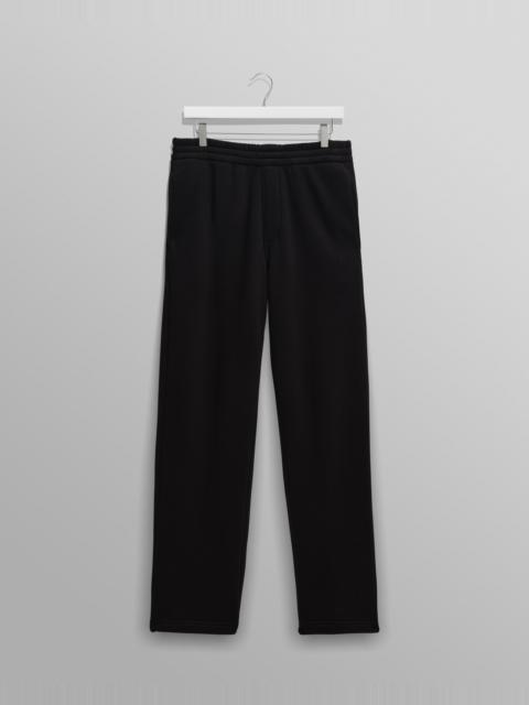 Wax London Ska - Black Embroidered Logo Loopback Cotton Joggers