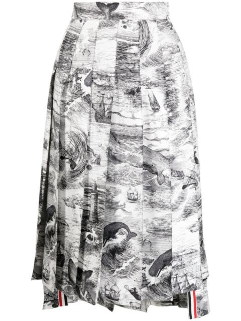 Knee Length Classic Pleated Skirt