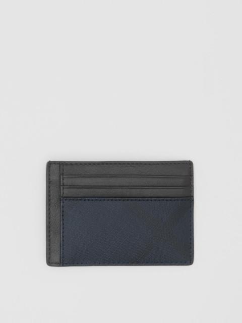 Burberry London Check and Leather Money Clip Card Case