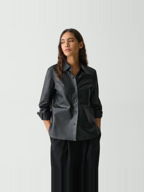 Theory Classic Menswear Shirt in Leather