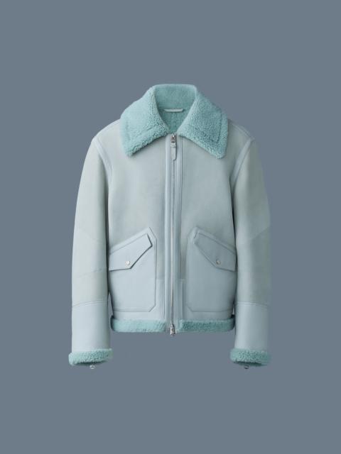 MACKAGE ATLAS-SH Shearling and leather aviator-style jacket