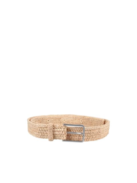 Maison Kitsuné woven-raffia belt