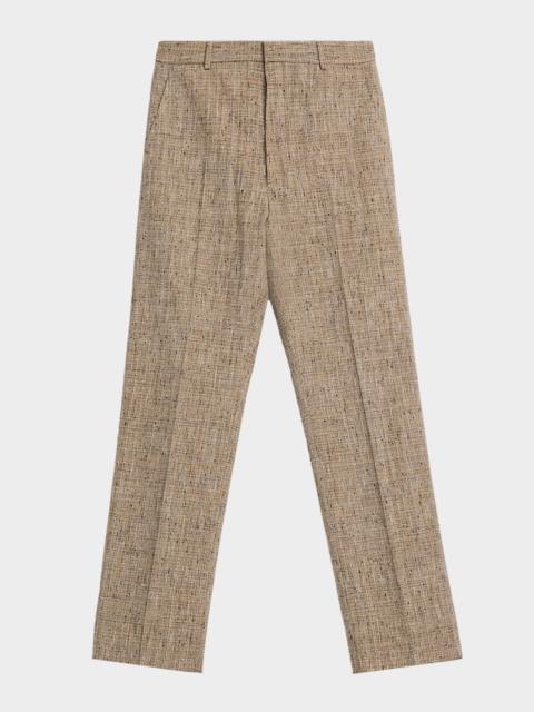 Bottega Veneta Men's Straight-Leg Textured Trousers
