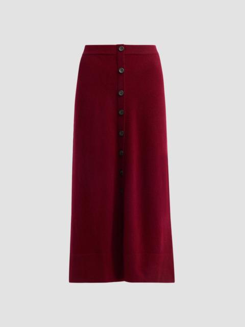 Altuzarra Women's Callahan Cashmere Button-Front Midi Skirt - Grenache