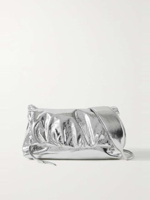 Dries Van Noten Metallic mirrored-leather shoulder bag