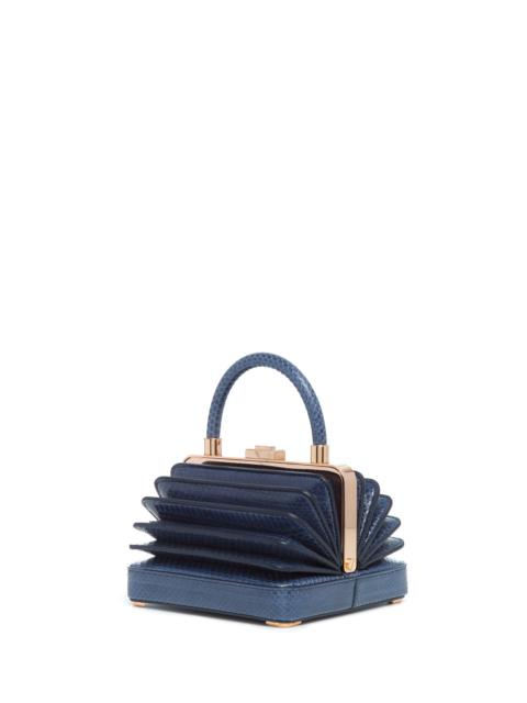 GABRIELA HEARST Small Diana Bag in Navy Snakeskin