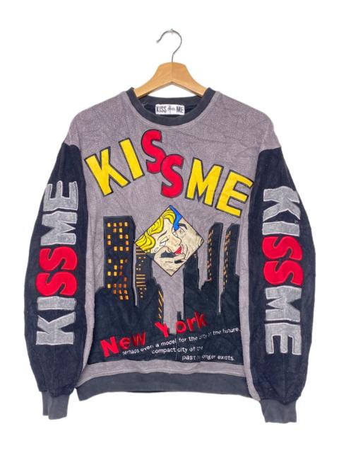 Other brands Japanese Brand × Vintage - Vintage Kiss Me Printed Fleece Sweatshirt