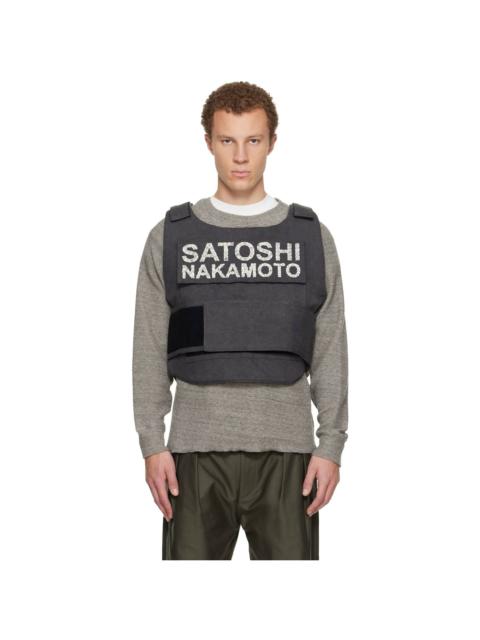 SATOSHI NAKAMOTO Black Bulletproof Vest