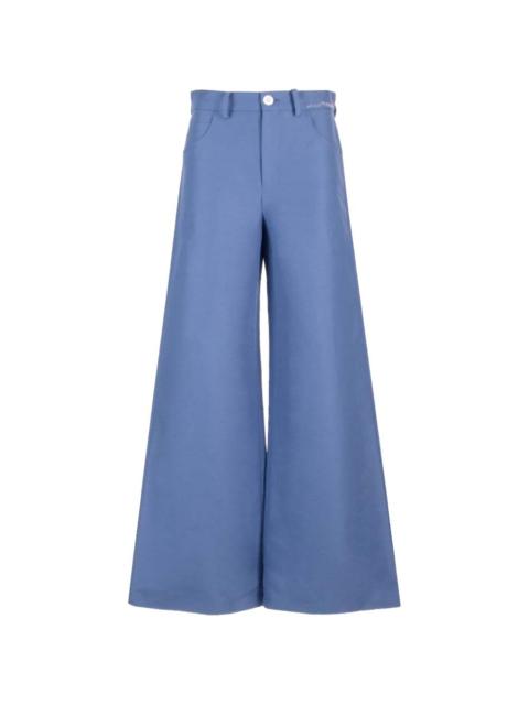 Marni logo-embroidered trousers