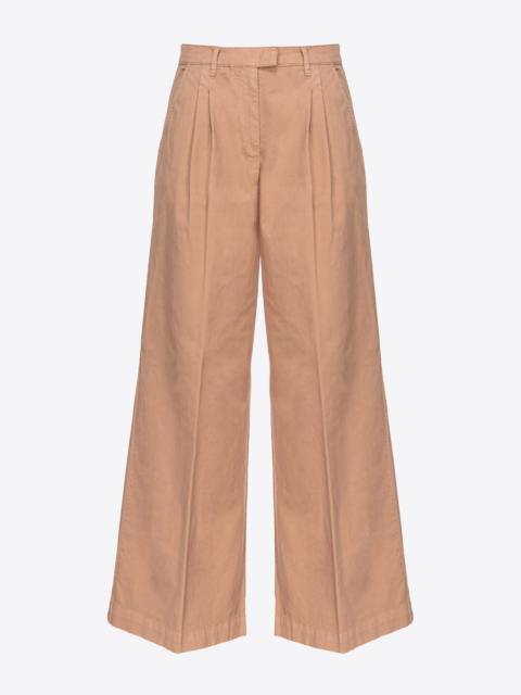 WIDE-LEG CAVALRY FABRIC TROUSERS