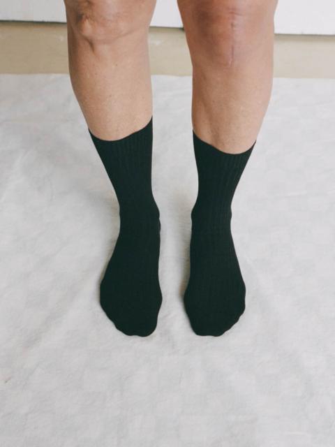 BASERANGE Rib Overankle Socks - Organic Cotton Rib
