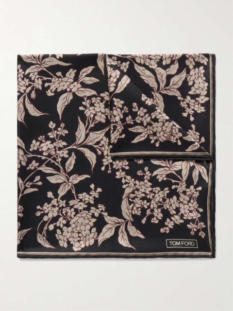 TOM FORD Floral-Print Silk-Twill Pocket Square