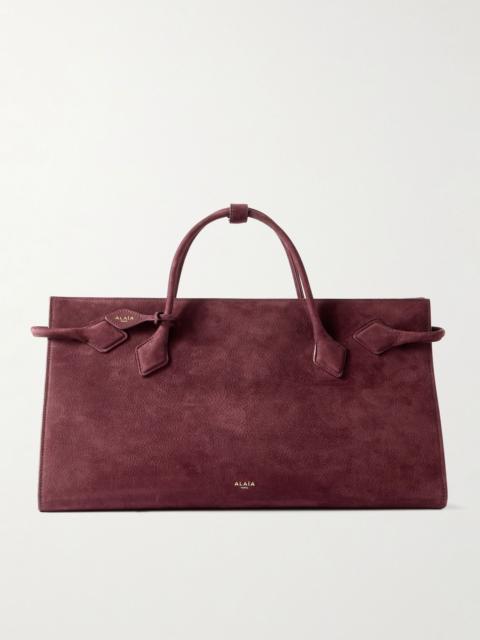 Alaïa East West nubuck tote Burgundy