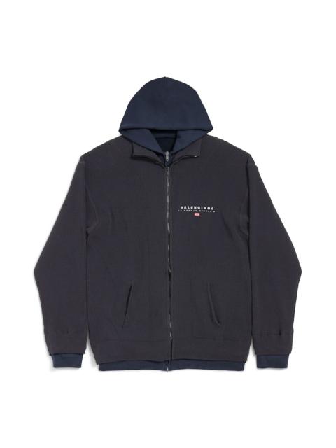 BALENCIAGA Men's Hybrid Zip-up Cardigan in Black