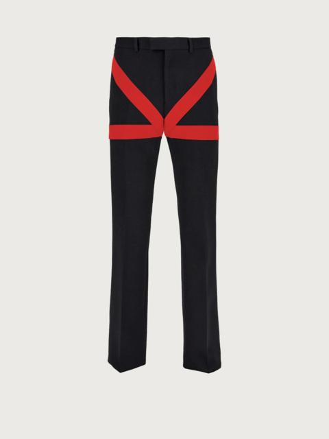 FERRAGAMO SATIN INLAY로 TAILORED TROUSER