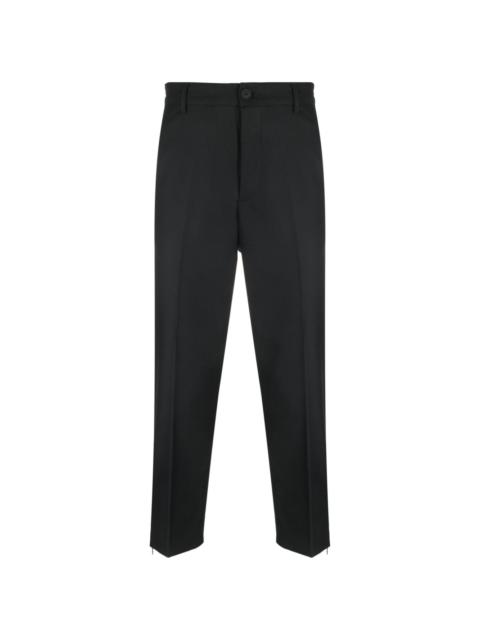 pressed-crease cotton chino trousers