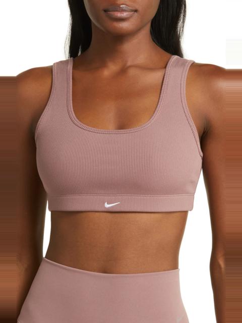 Alate All U Rib Sports Bra in Smokey Mauve/White