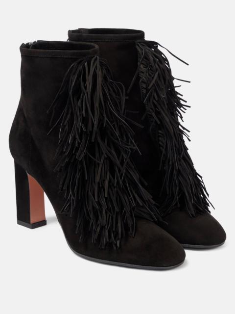 AQUAZZURA Gytane 85 suede ankle boots