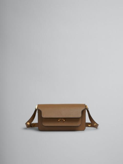 TRUNK BAG E/W IN BROWN SAFFIANO LEATHER