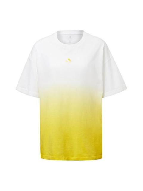 Converse (WMNS) Converse Logo Printing Gradient Short Sleeve Yellow 10020993-745