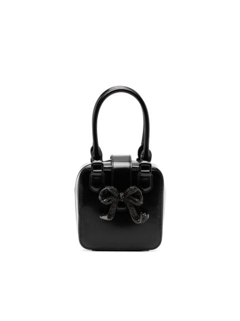 self-portrait leather square mini bag