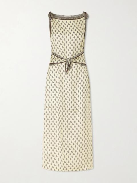 DÔEN Amorette Paisley-print Silk-blend Twill Midi Dress