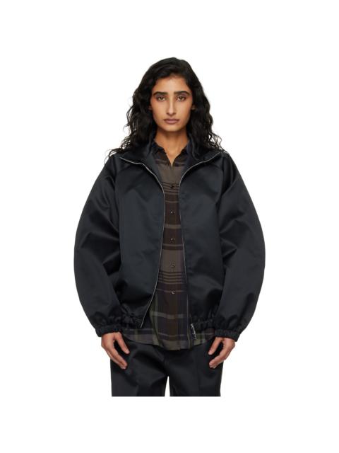 The Frankie Shop Black Baxter Satin Track Jacket