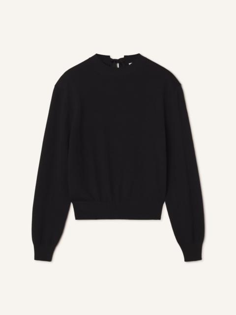 Lanvin MERINO SWEATER WITH GROSGRAIN DETAIL