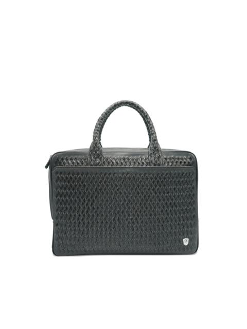 LARDINI woven leather briefcase bag