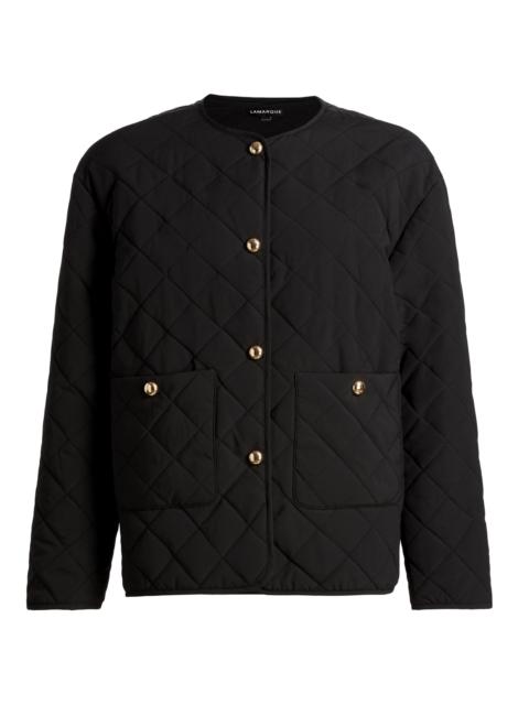 LAMARQUE Women's Hera Quilted Collarless Jacket - Black