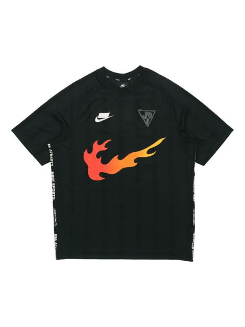 Nike Nike Sportswear NSW Flame Logo Printing Jersey Black CJ5197-010