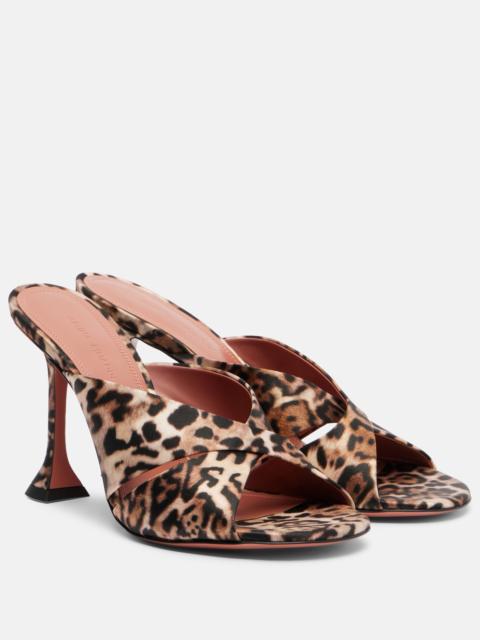 Amina Muaddi Salma leopard-print satin mules