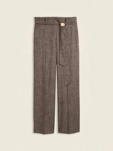SLOWEAR Wide-fit trousers in slub wool and cotton