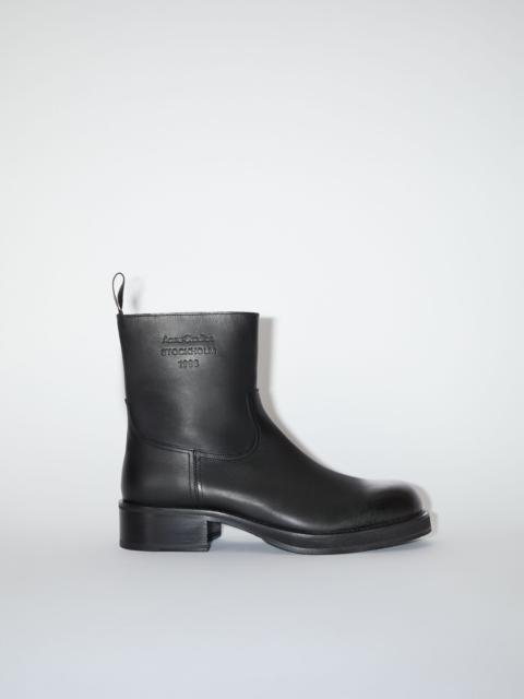 Acne Studios Sprayed leather ankle boots - Black