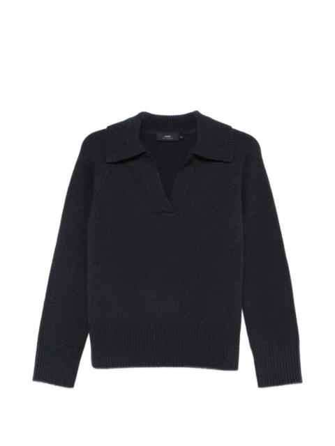arch4 V-neck collared sweater