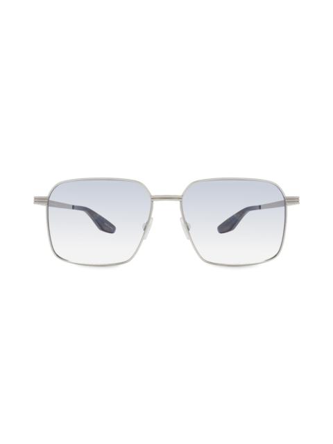 BARTON PERREIRA Men's Hampton 55MM Rectangle Sunglasses - Platinum Blue
