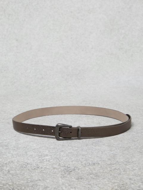 Brunello Cucinelli Lamé leather belt
