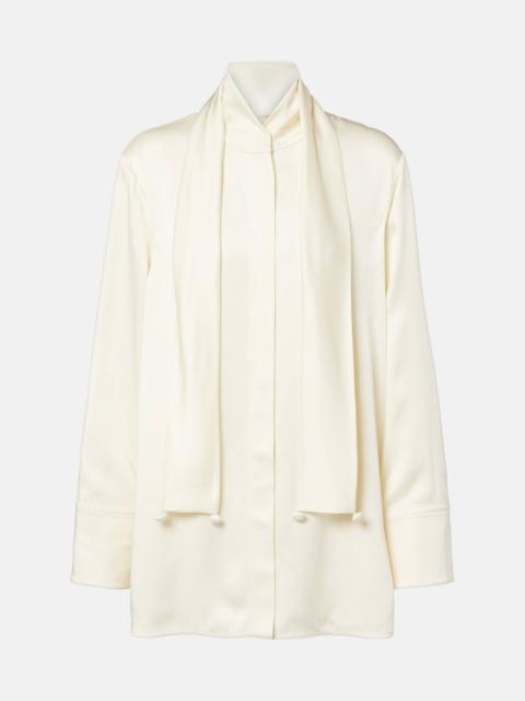 Jil Sander Scarf-detail satin shirt