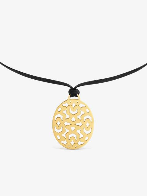 TOUS Long 40-mm gold-colored steel and black cord Necklace TOUS Kaos