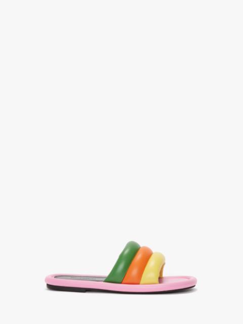 JW Anderson BUMPER-TUBE LEATHER SLIDES