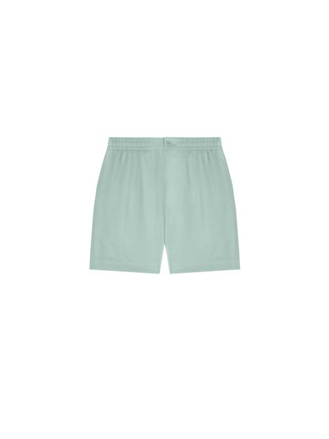 PANGAIA Mens DNA Aloe Linen Mid Length Shorts - Eucalyptus Blue