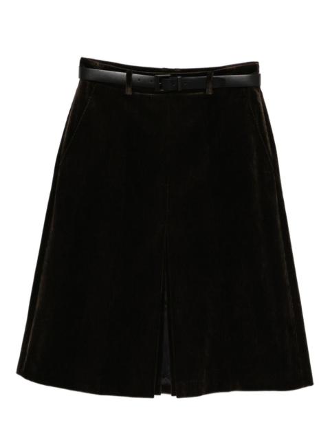 JUUN.J pleated corduroy skirt