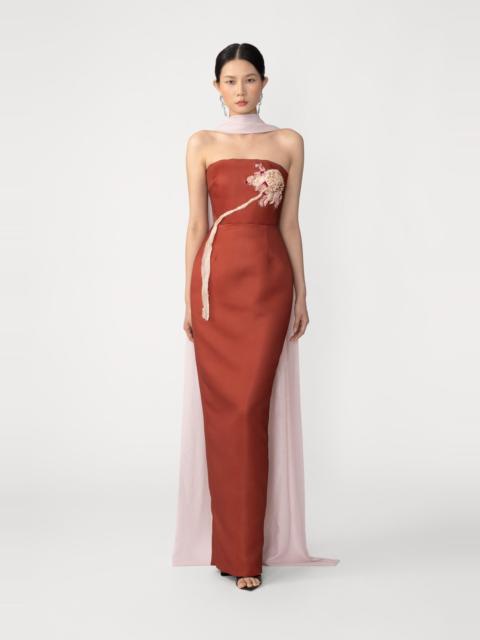 SAU LEE CHERRIE SATIN GOWN