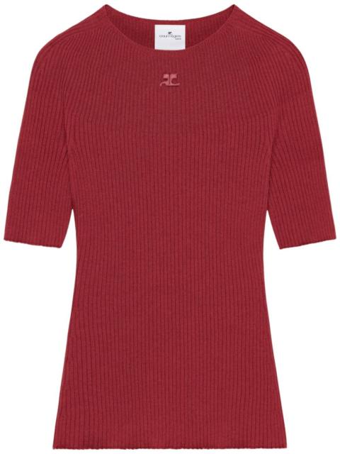 courrèges Solar ribbed sweater